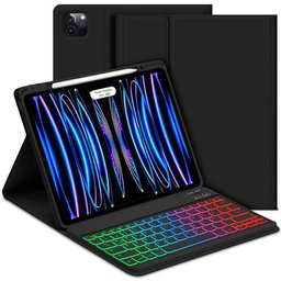 GOOJODOQ Funda con teclado QWERTZ para iPad Pro de 12,9 pulgadas