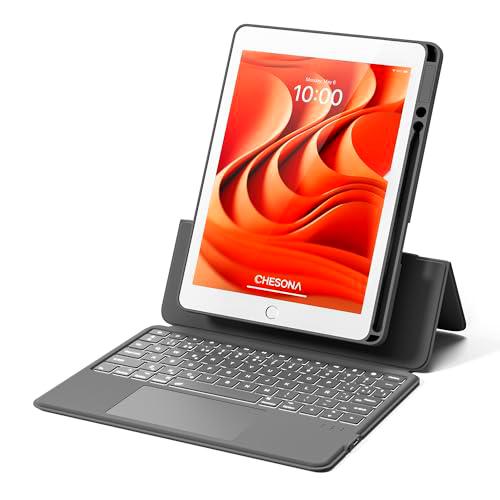 CHESONA Teclado iPad 9 Generacion, Backstand Rugged Teclado iPad 10.2 9/8/7 Gen