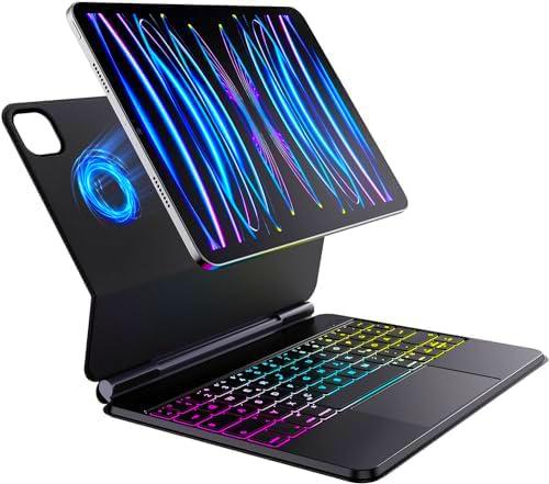 Funda para teclado para iPad Pro de 11 pulgadas 2022-4ª generación / 10,9 pulgadas Air 5ª Gen | Funda magnética para teclado con panel táctil multitáctil | Compatible con iPad Pro 11&quot; 1./2./3ª