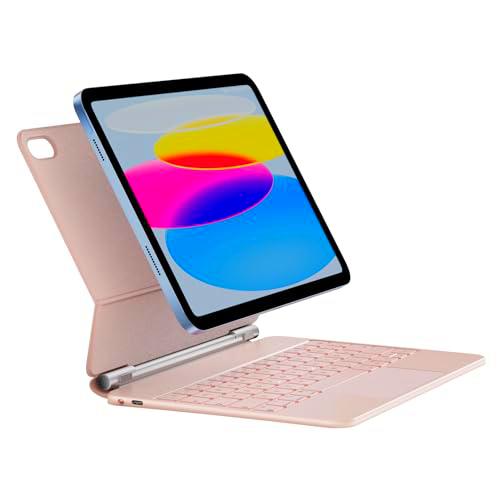 HOU Funda con teclado iluminado para iPad de 10ª generación