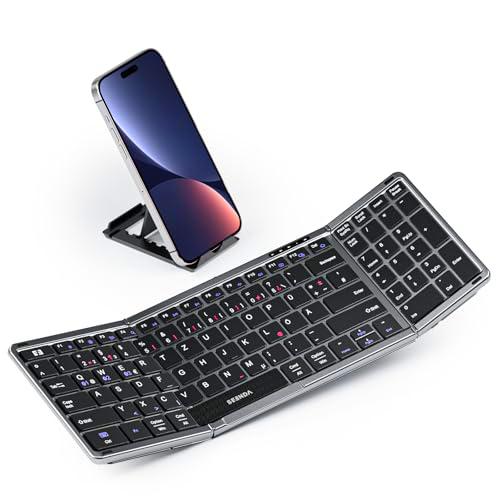 seenda Teclado plegable Bluetooth con teclado numérico para múltiples dispositivos