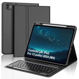 FOGARI funda teclado para iPad pro 13 2022, teclado ligero, negro