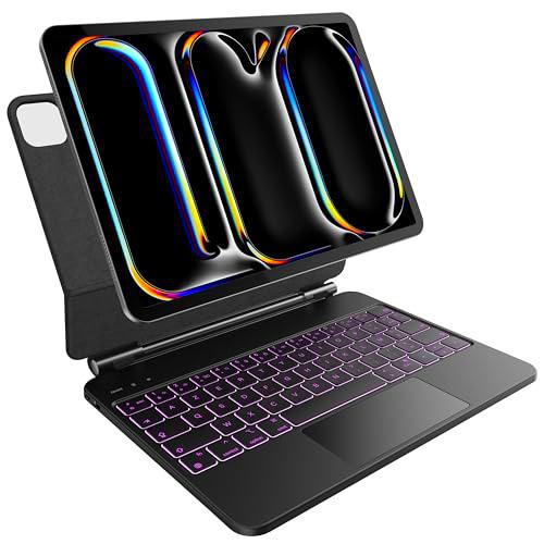 HOU Funda con teclado para iPad Pro de 11 pulgadas (M4) (solo para M4