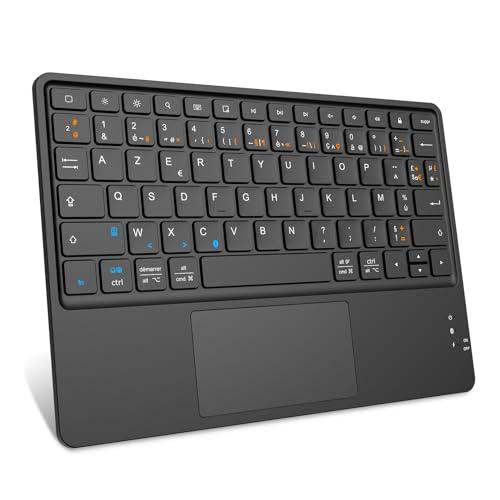 Fintie Teclado francés AZERTY de 10 Pulgadas - Teclado Bluetooth con Panel táctil Ultrafino y liviano para iPad