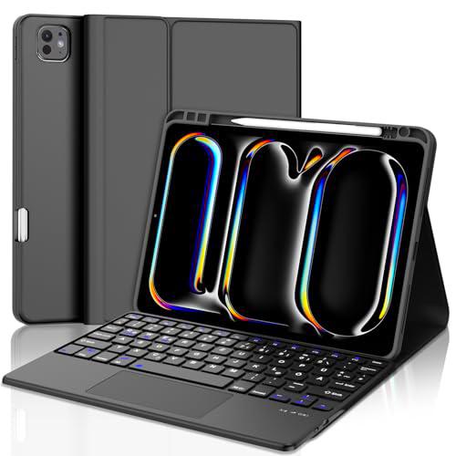 Funda para iPad Pro 11 (M4) 2024 con teclado - touchpad teclado funda para iPad Pro 11 (M4) 2024