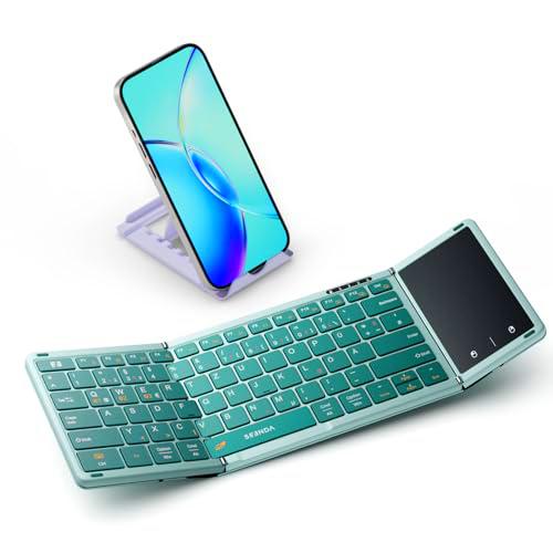 seenda Teclado Bluetooth plegable con panel táctil