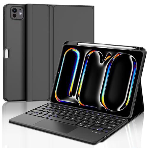 Teclado para iPad Pro 11&quot; 2024 (M4), funda con teclado para iPad Pro 5 Generación