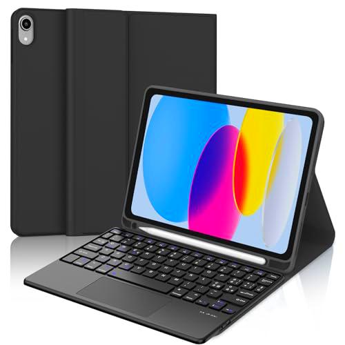 Occtingkind Teclado iPad 10 Generación Touchpad, Funda iPad 10 Generación con Teclado 10.9&quot; 2022 con Bluetooth