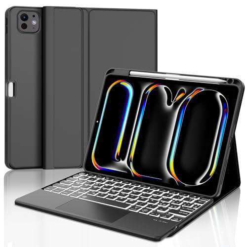 Teclado para iPad Pro 11&quot; 2024 (M4), funda con teclado para iPad Pro 5 Generación