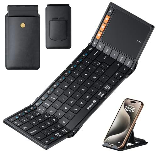 ProtoArc Teclado Inalambrico Plegable con Touchpad