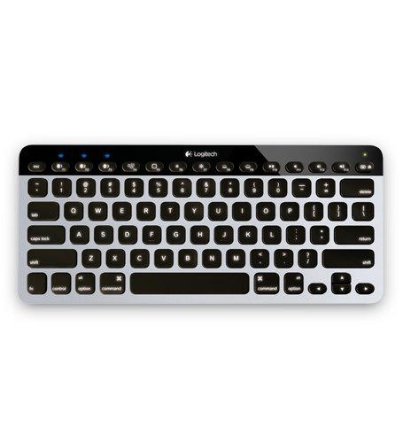 Logitech Bluetooth® Easy-Switch Teclado para móvil AZERTY Francés Negro, Blanco