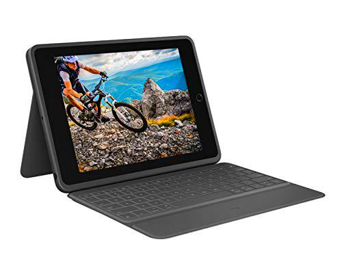 Logitech Rugged Folio - Funda con teclado protectora para iPad 7a generación con Smart Connector y teclado a prueba de derrames