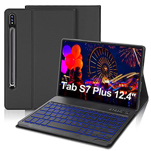 IVEOPPE Funda teclado italiano para Samsung Galaxy Tab S7 Plus 12,4 pulgadas SM-T970/T975/T976