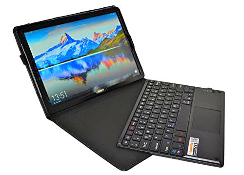 MQ21 para Huawei M5 10.8 - Teclado Bluetooth con Touchpad para MediaPad M5 10.8 | Funda con teclado y panel táctil para Huawei MediaPad M5 10.8 MediaPad M5 Pro 10.8 LTE | Teclado alemán QWERTZ